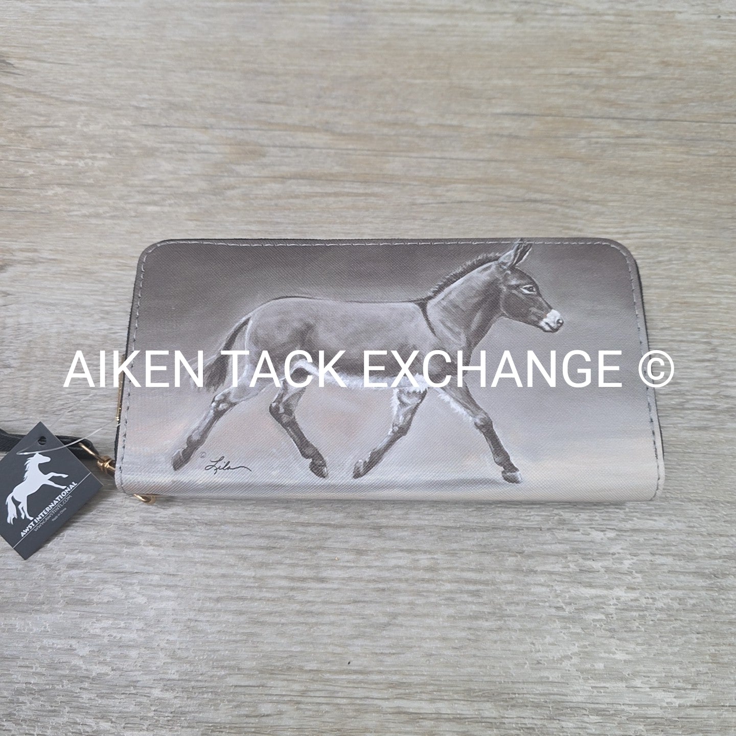 AWST Int'l Lila Donkey on the Move Wallet with Wristlet