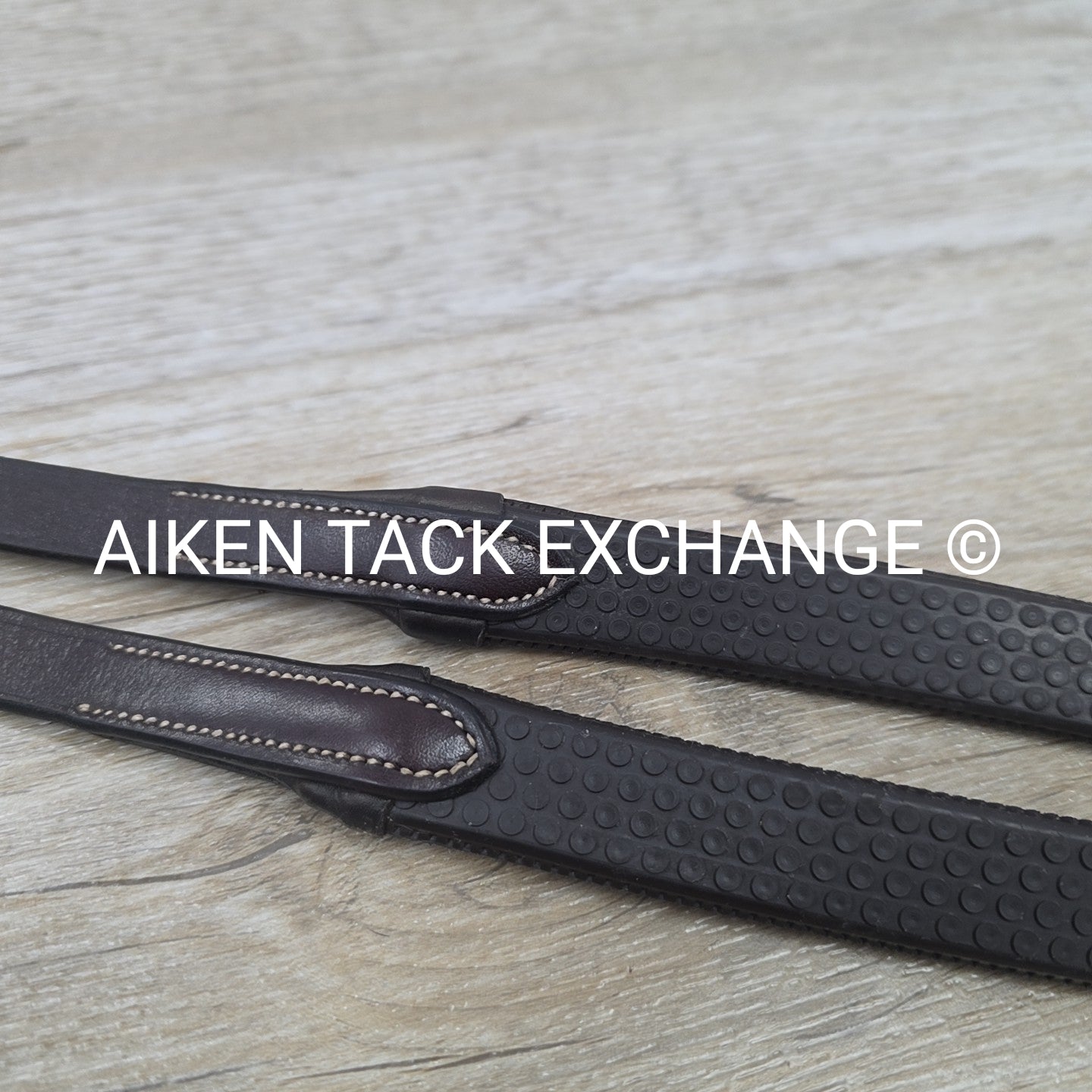 Penelope Elastic Rubber Grip Reins, Brown, 55"