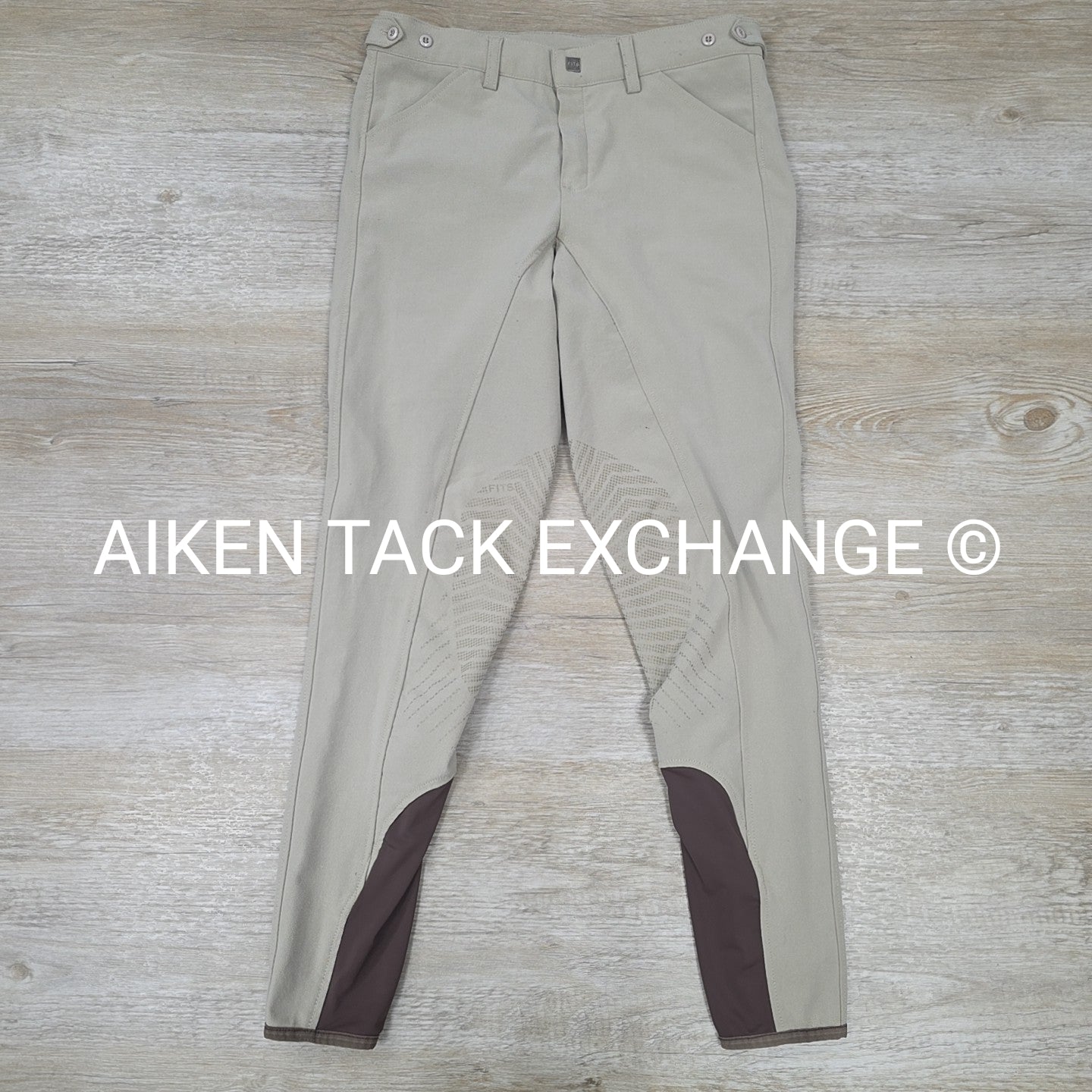 FITS Adjustable Waste Silicone Grip Knee Patch Breeches, Size 26 / 28