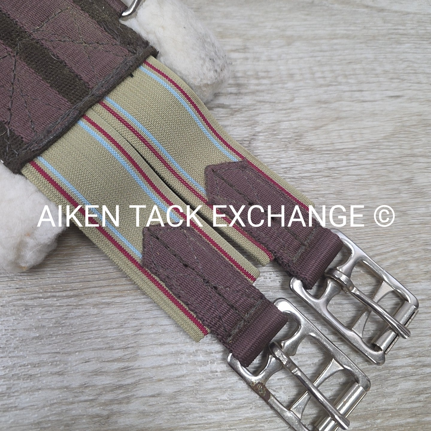 Ovation Fleece Girth with Double End Elastic, Brown, 46"