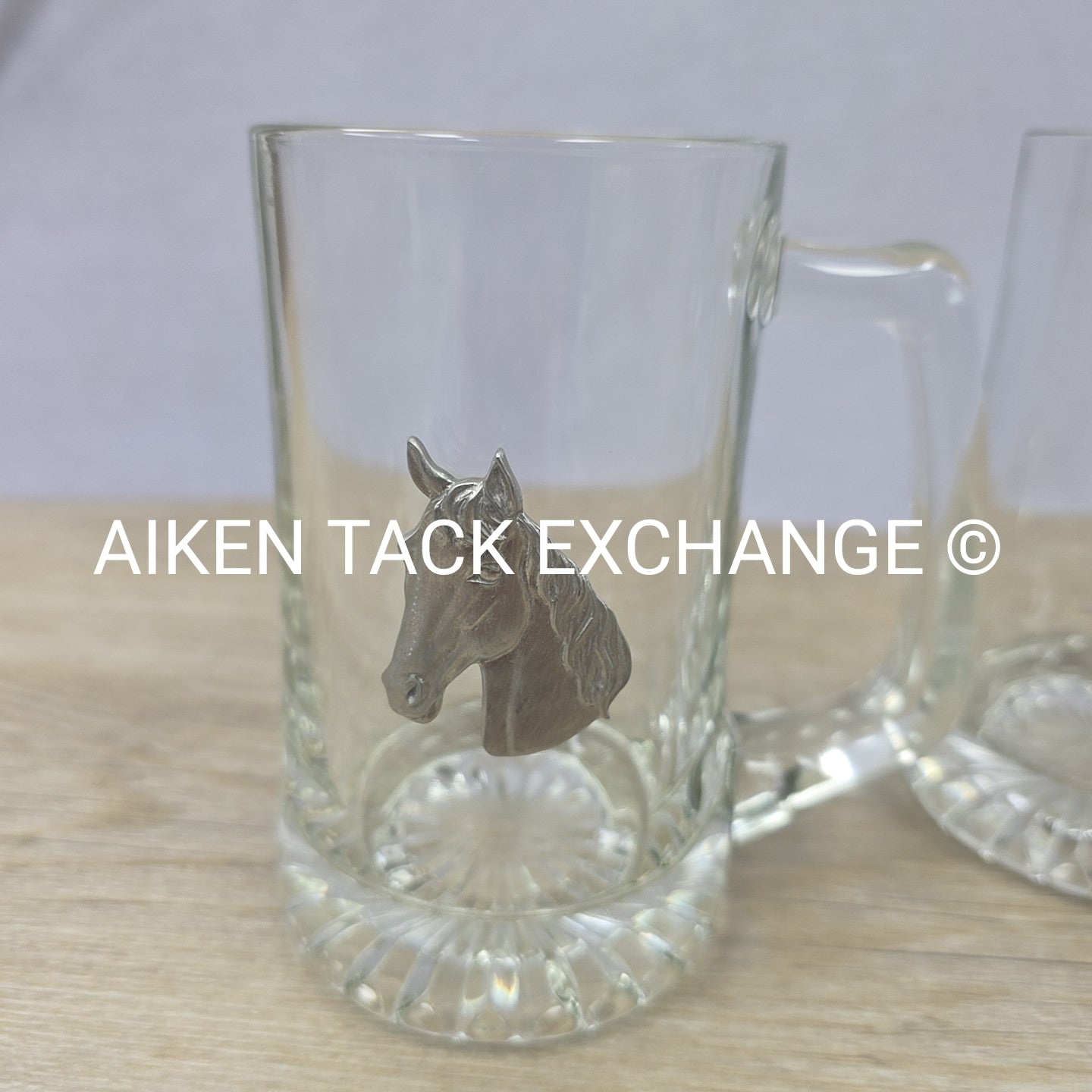 Horse Head Glass Mugs, Set of 5