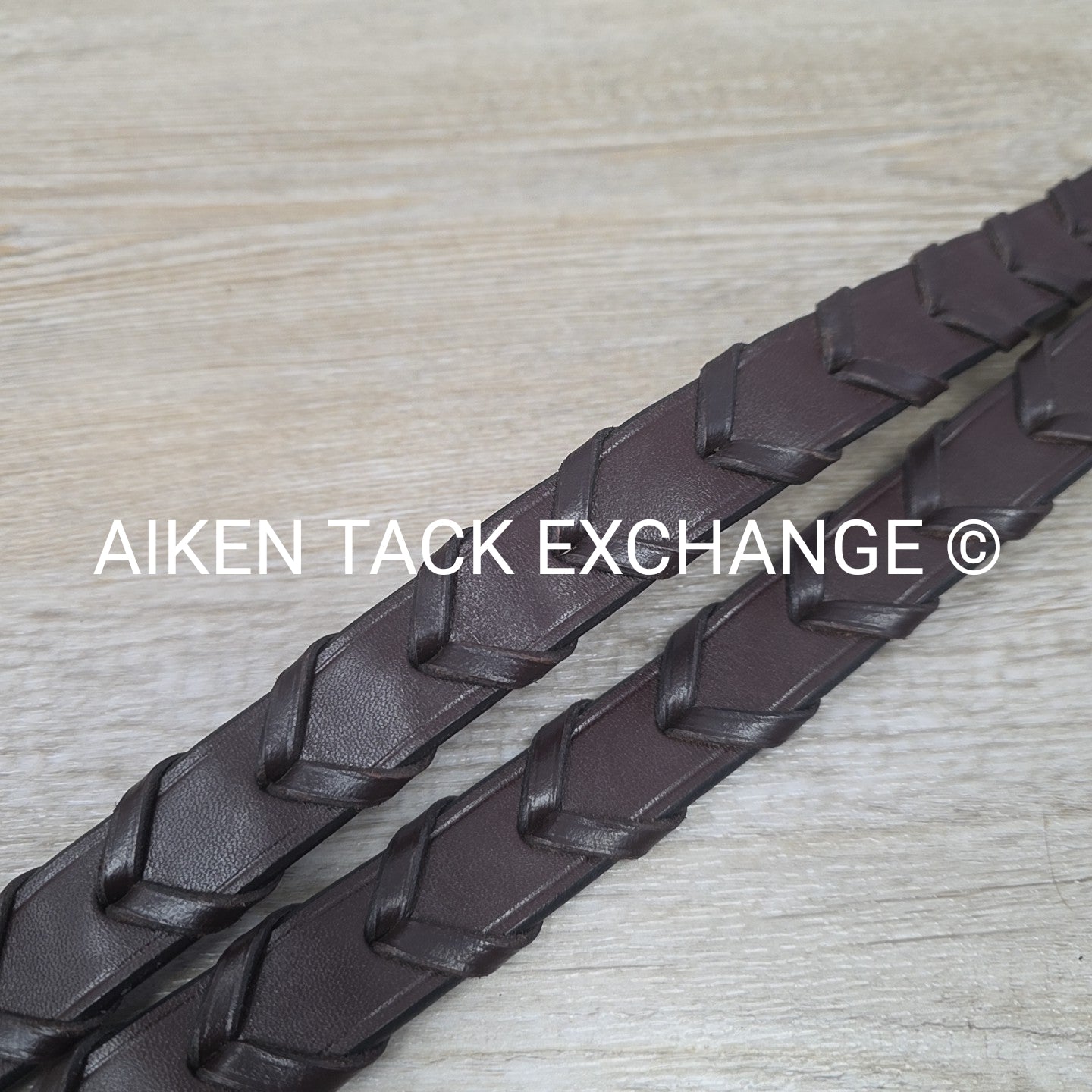 Nunn Finer Elena Laced Reins, Brown, 58"