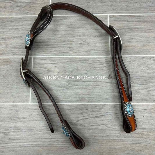 One Ear Western Headstall with Bling