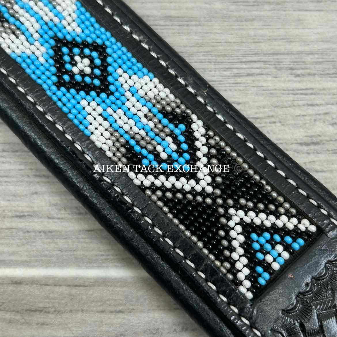 Beaded Leather Collar, 28"