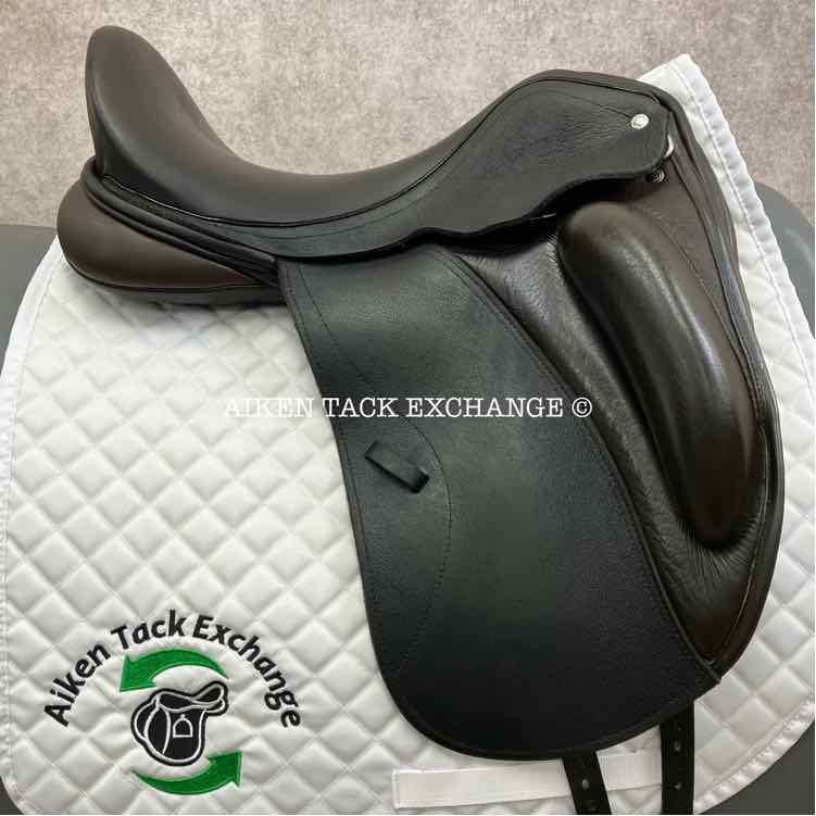 **SOLD** 2017 Custom Saddlery Advantage R Monoflap Dressage Saddle, 18" Seat, Short Flap, Adjustable Tree, Wool Flocked Panels