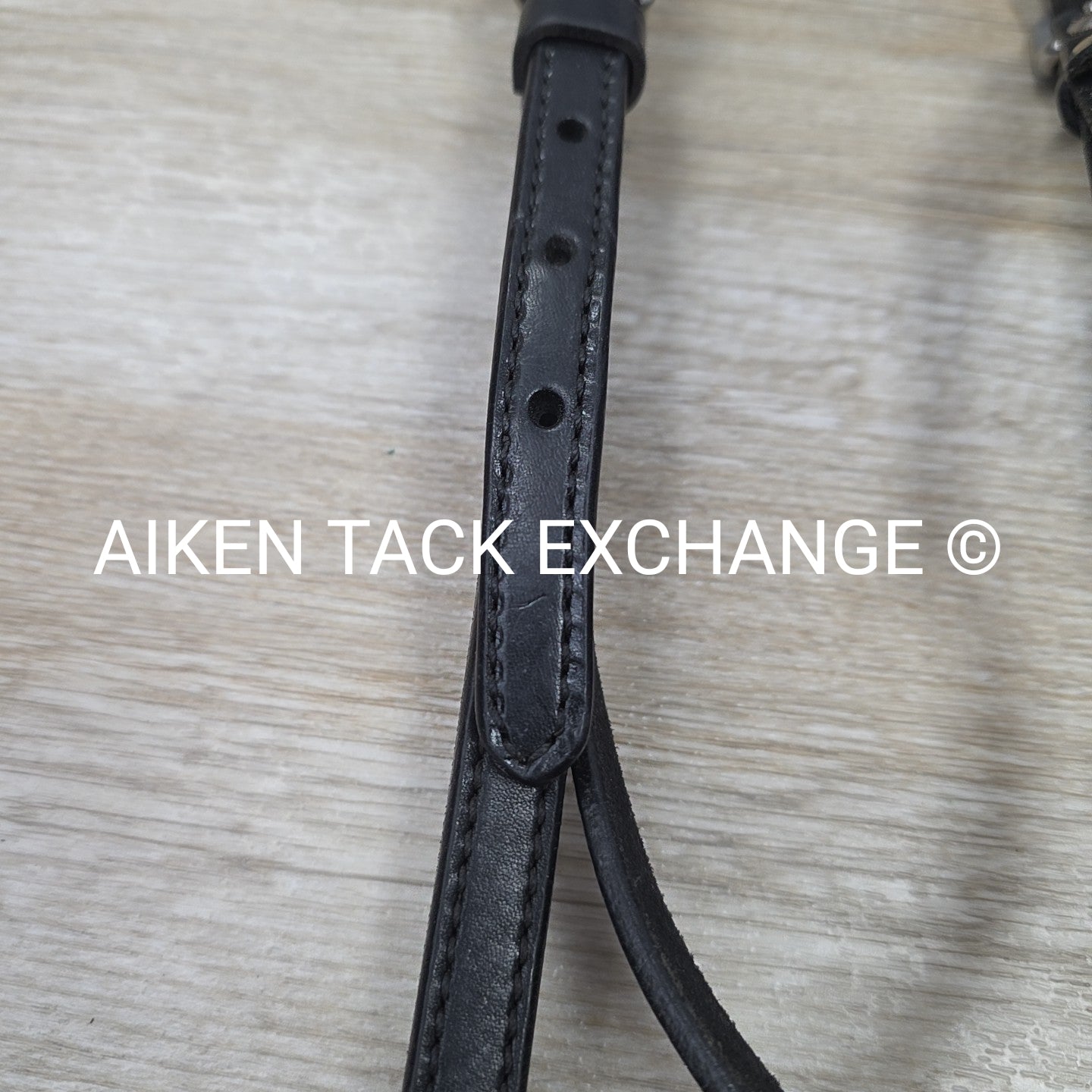 Circle Y Browband Headstall with Reins, Black, Size Full