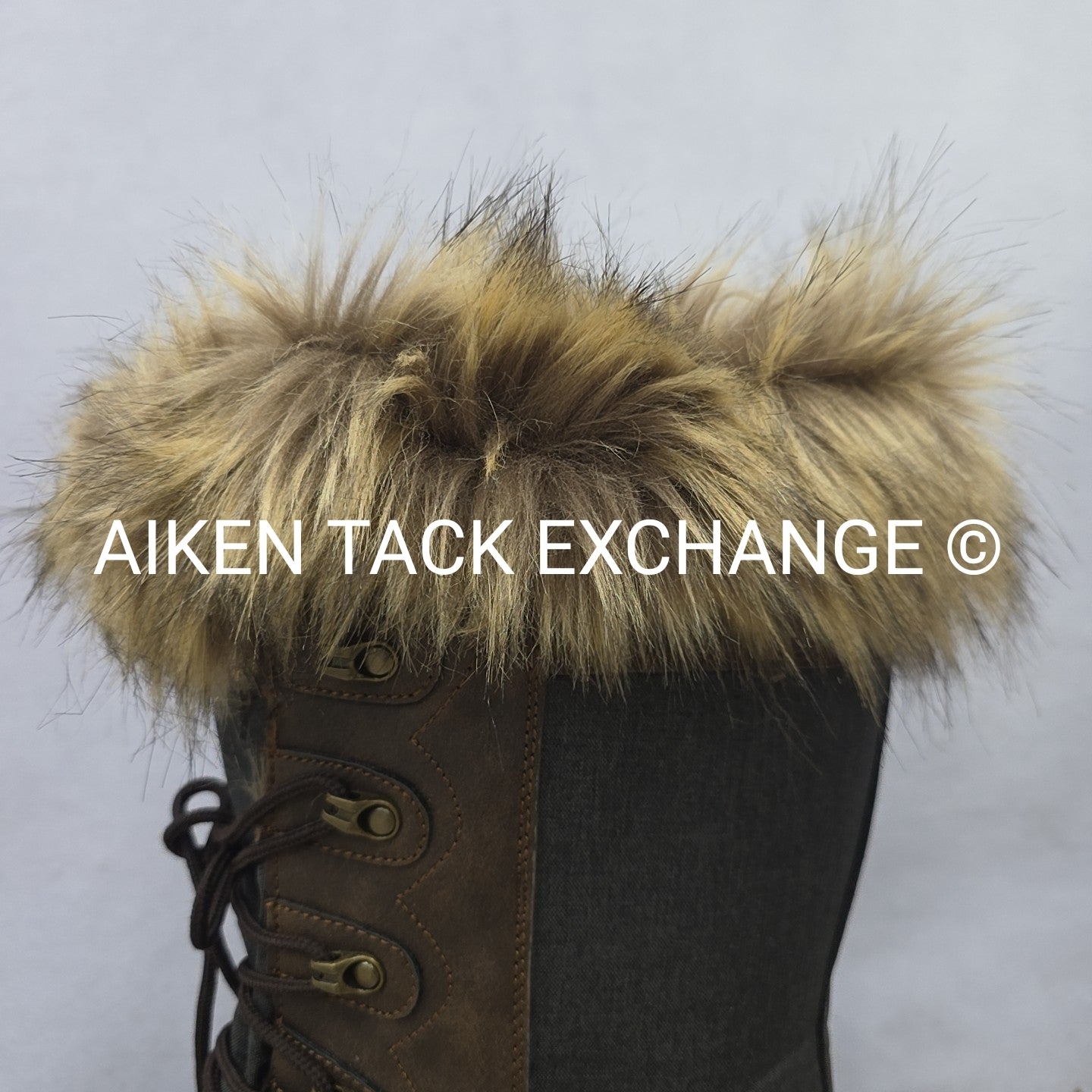 OEQ Canvas Fur Top Winter Boots, Women's 42 (11)