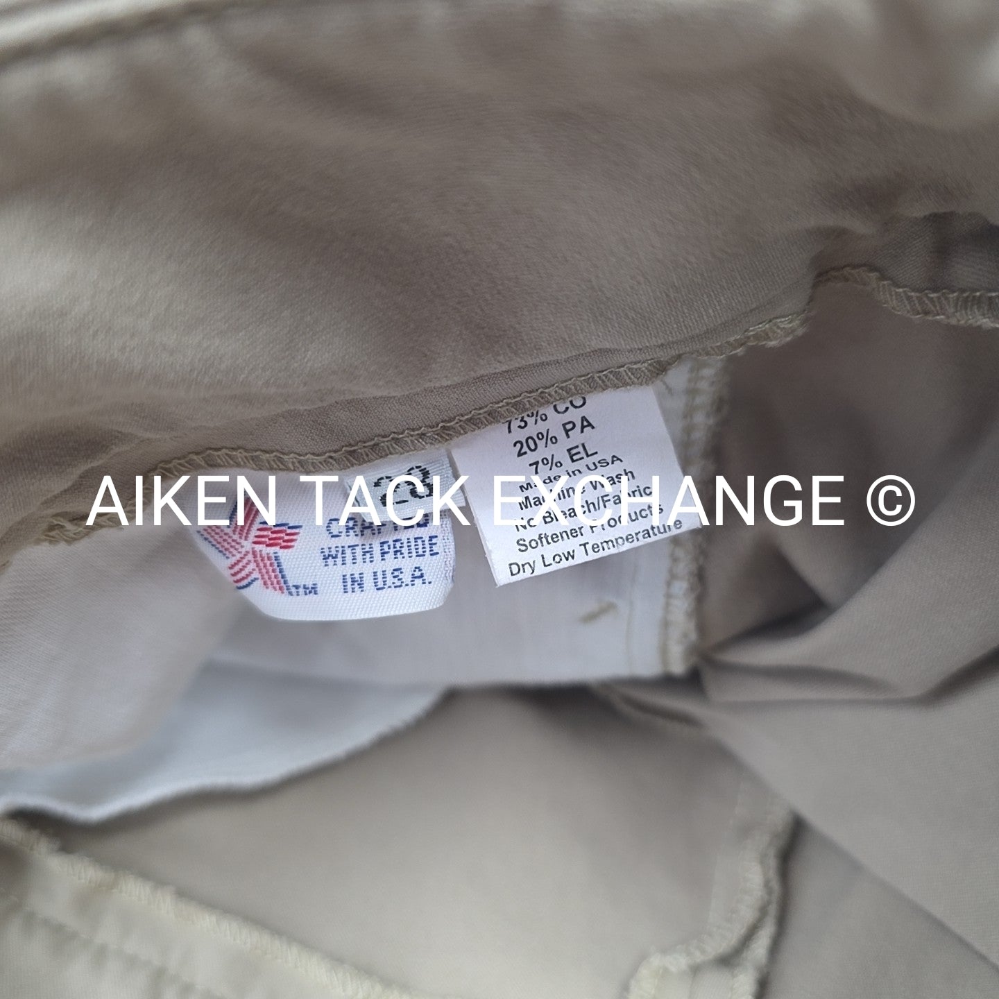 Tailored Sportsman Trophy Hunter Knee Patch Breeches, Size 28