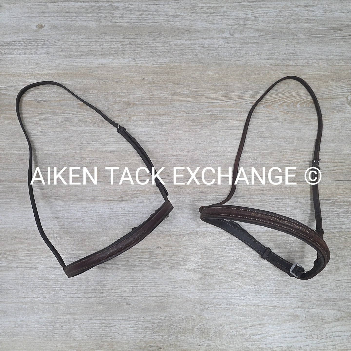 BARGAIN BUNDLE: 2 Edgewood Fancy Stitched Nosebands, Brown, Size Full