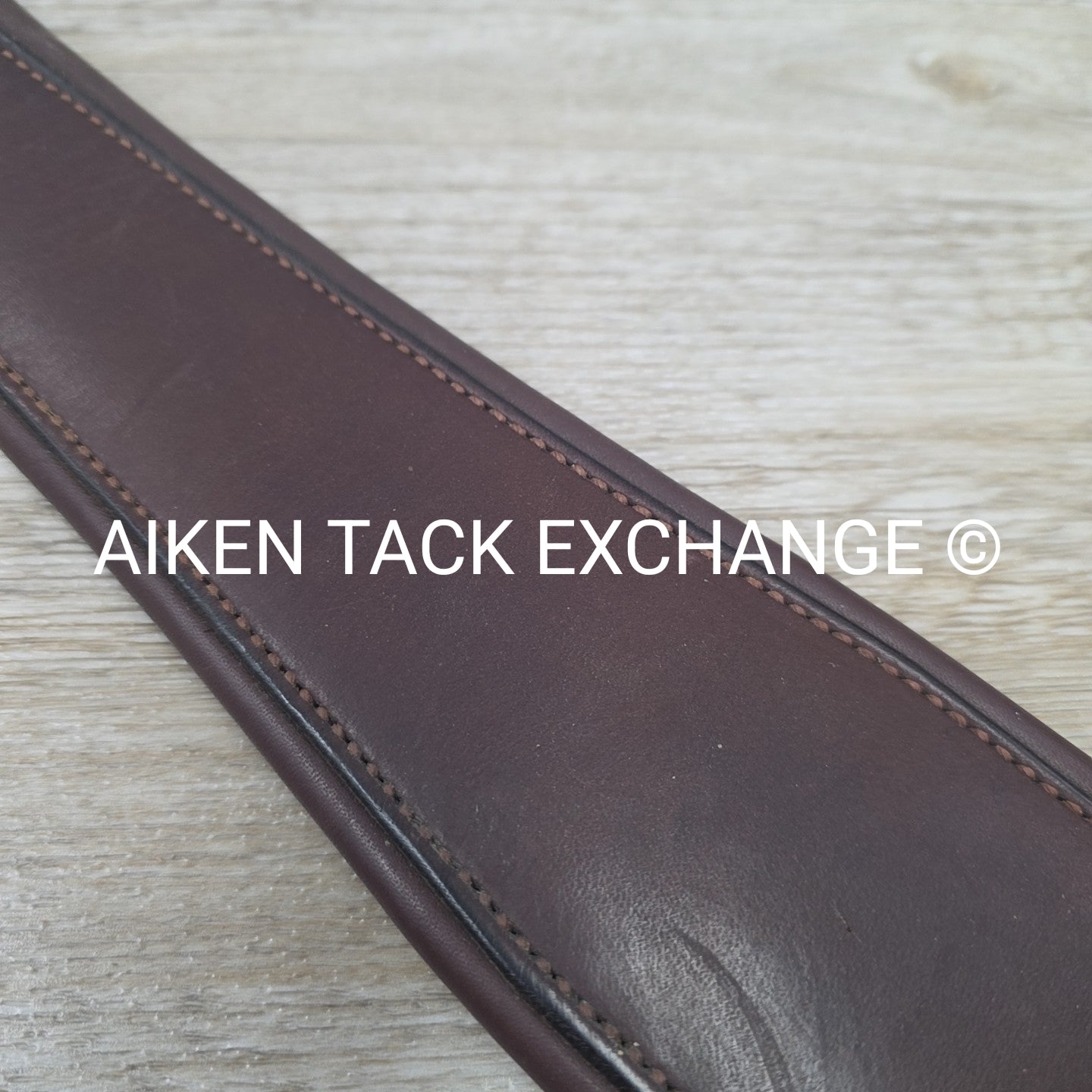 HFP Leather Girth with Single End Elastic, Brown, 54"