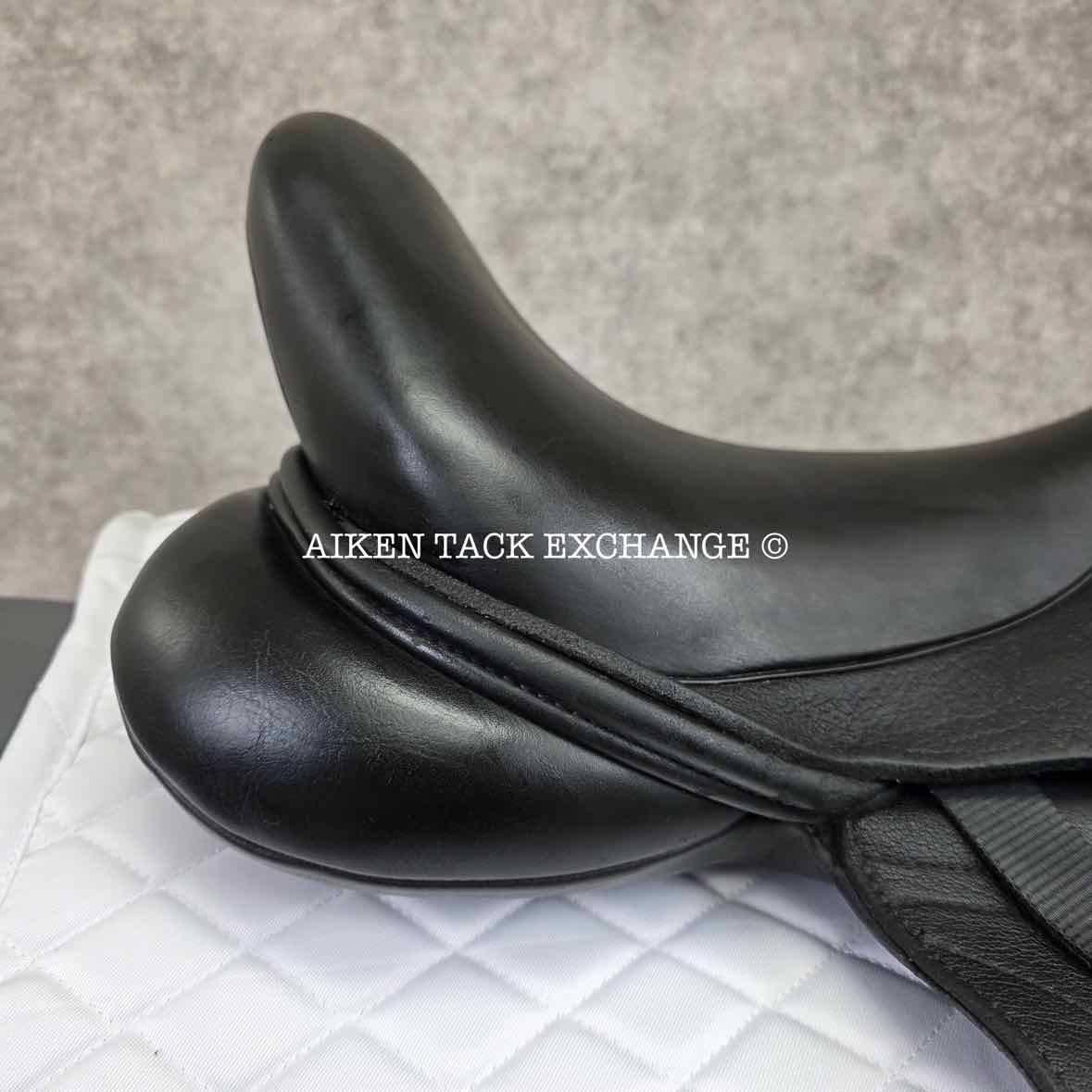 2017 Custom Saddlery Wolfgang Omni Monoflap Dressage Saddle, 17.5" Seat, Adjustable Tree, Wool Flocked Panels