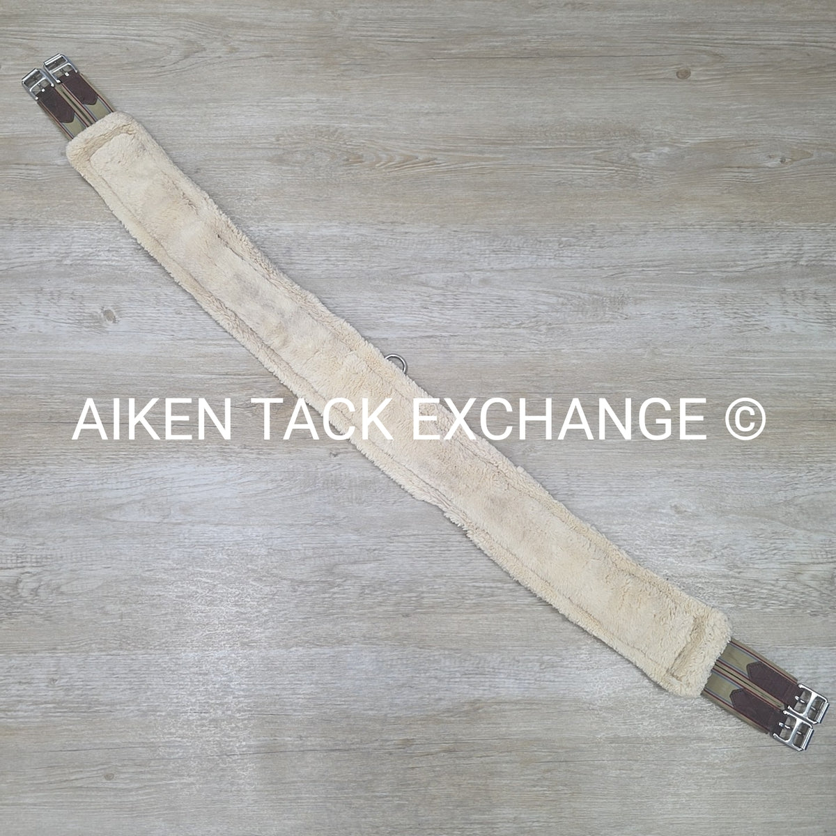 Stubben Removable Fleece Girth with Double End Elastic, Brown, 56"