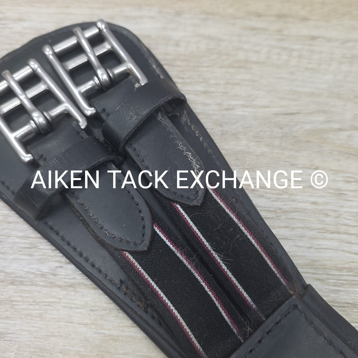 Contour Double End Elastic Dressage Girth, Black, 22"
