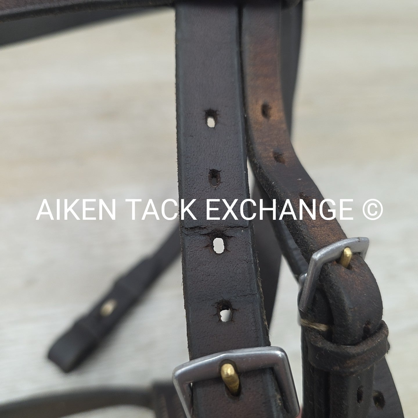 Warwick Flat Hunt Bridle, No Reins, Brown, Size Full