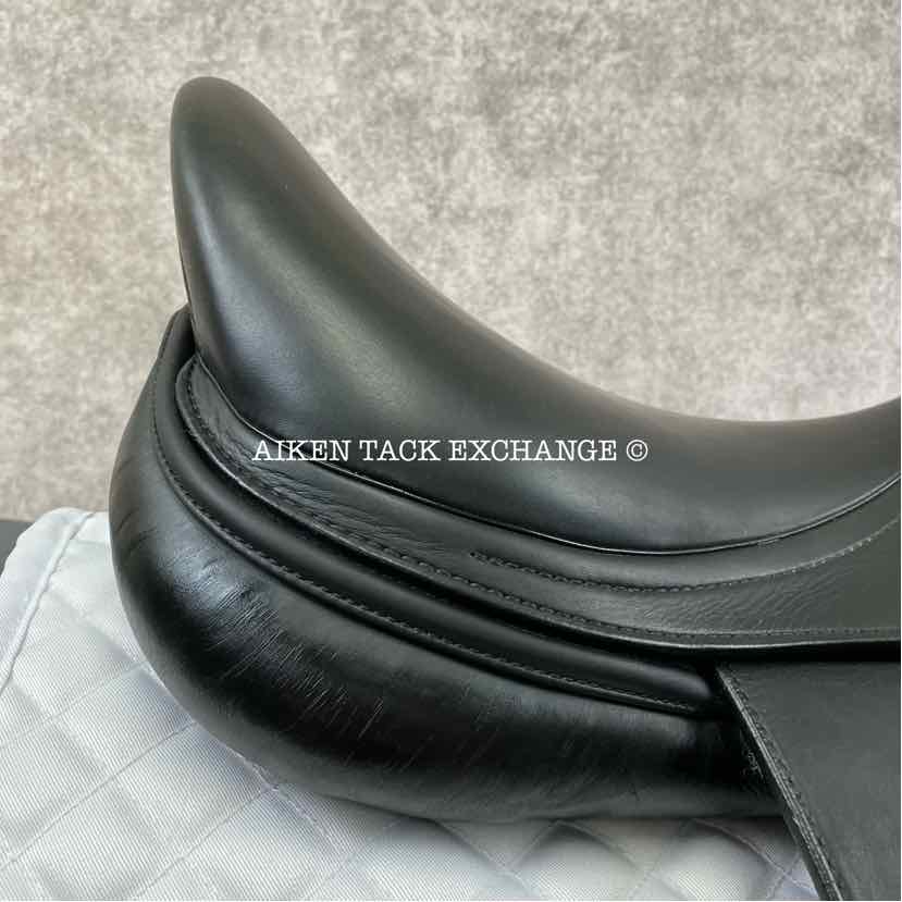 2011 Prestige Venus K Monoflap Dressage Saddle, 17" Seat, 33 Tree - MW, Wool Flocked Panels