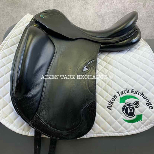 2017 Prestige Passion K Monoflap Dressage Saddle, 17" Seat, 33 Tree - M/MW, Wool Flocked Panels
