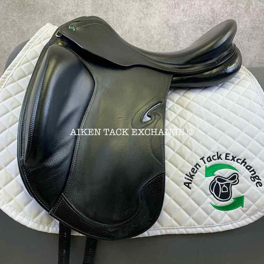 2017 Prestige Passion K Monoflap Dressage Saddle, 17.5" Seat, 33 Tree - M/MW, Wool Flocked Panels