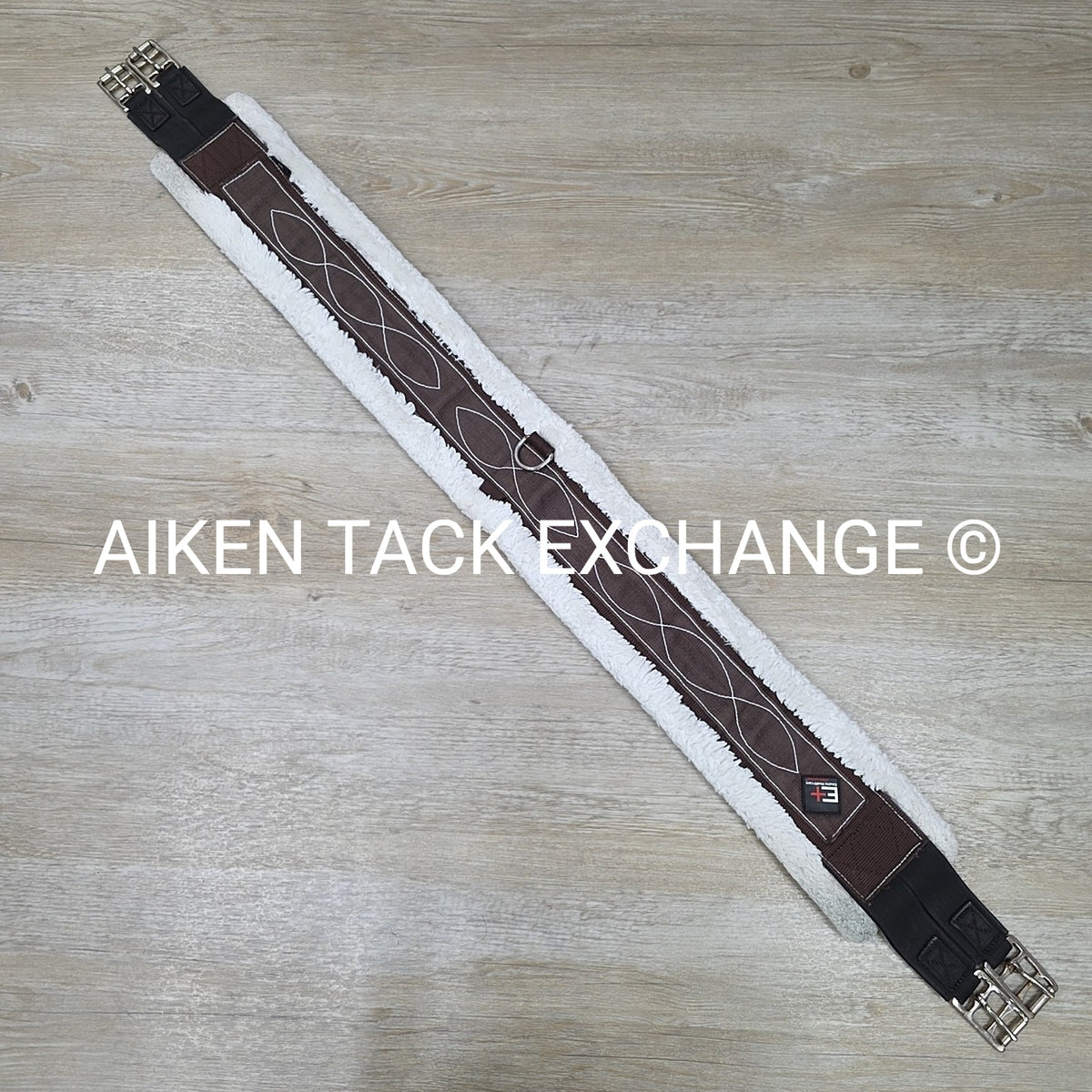 Equine Healthcare International Fleece Girth, Double End Elastic, Brown, 48"
