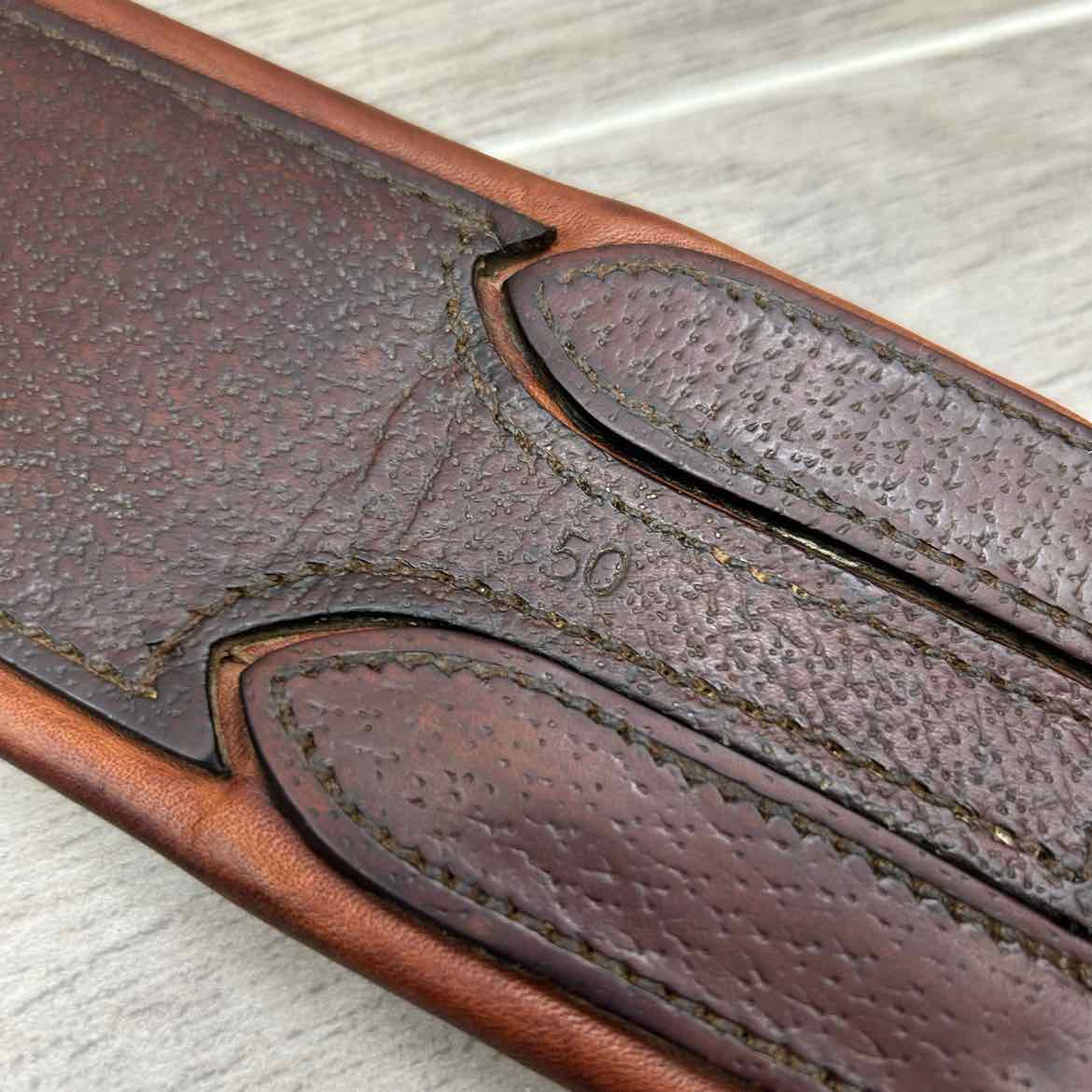 HDR Leather Girth with Single End Elastic 50"