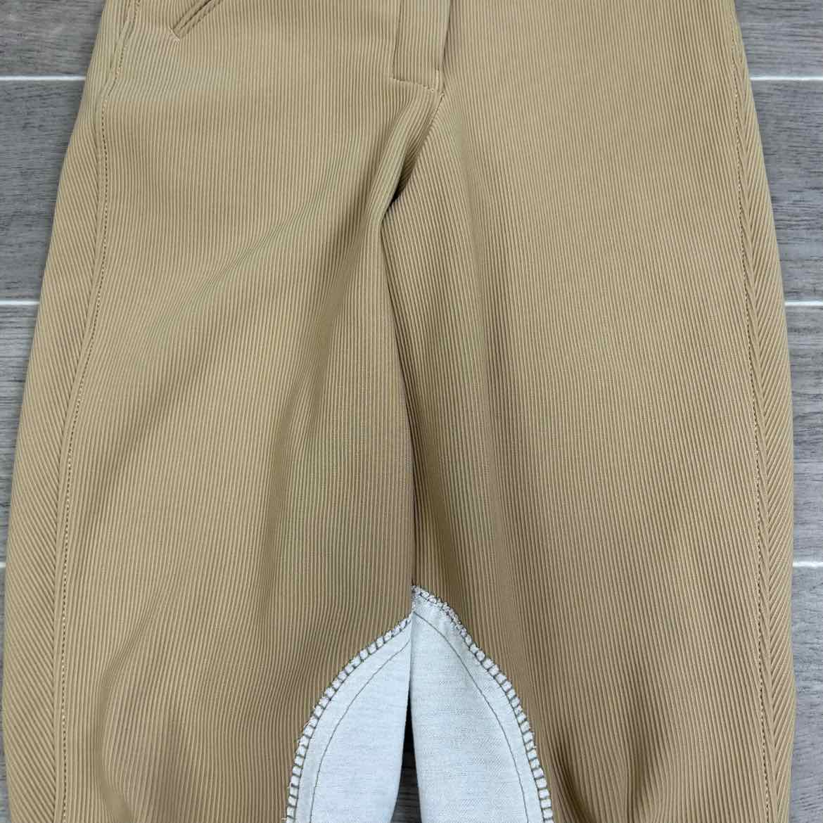 TuffRider Ribbed Knee Patch Breeches, Tan, Women's 26