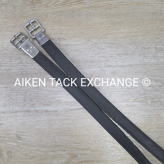 Bates Stirrup Leathers, Black, 48"