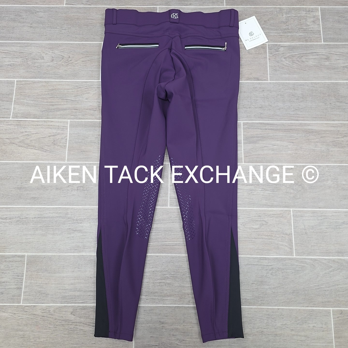 KL Select Gabrielle Knee Patch Breeches, Purple, Women's Size 30R