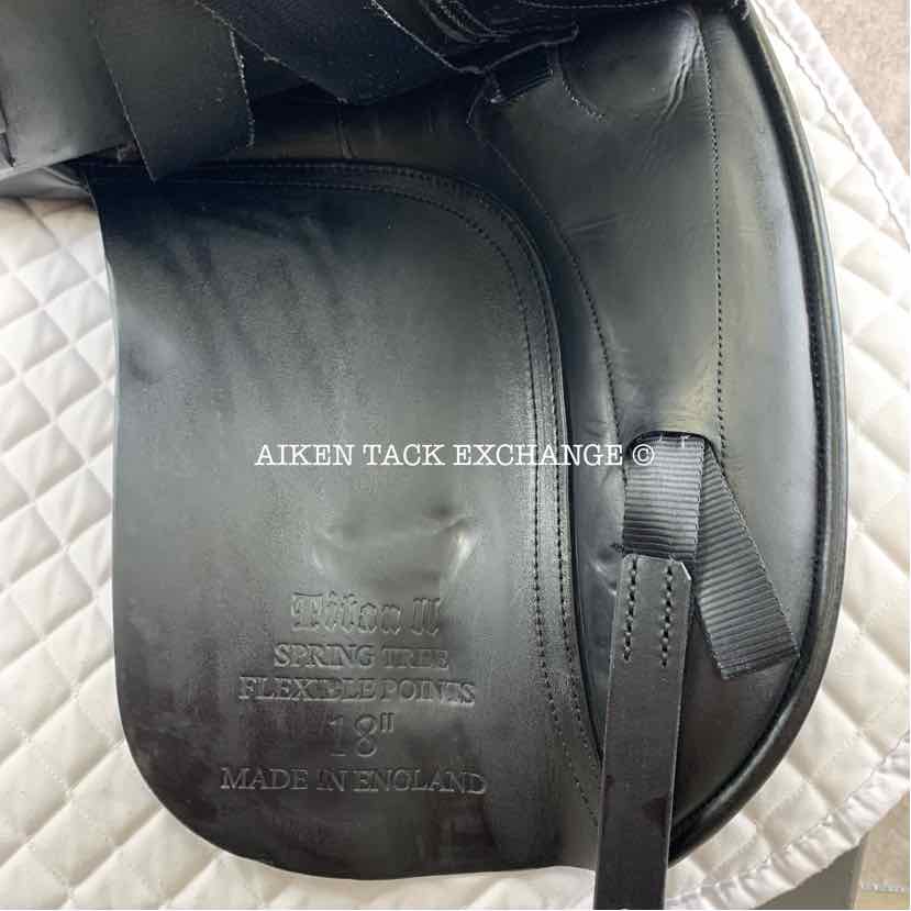 **SOLD** EuroRiding Titan II Dressage Saddle, 18" Seat, Wide Tree, Wool Flocked Panels