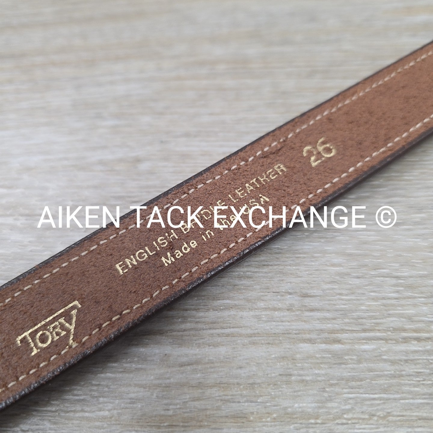 Tory Leather Clincher Brass Buckle Belt, 26"