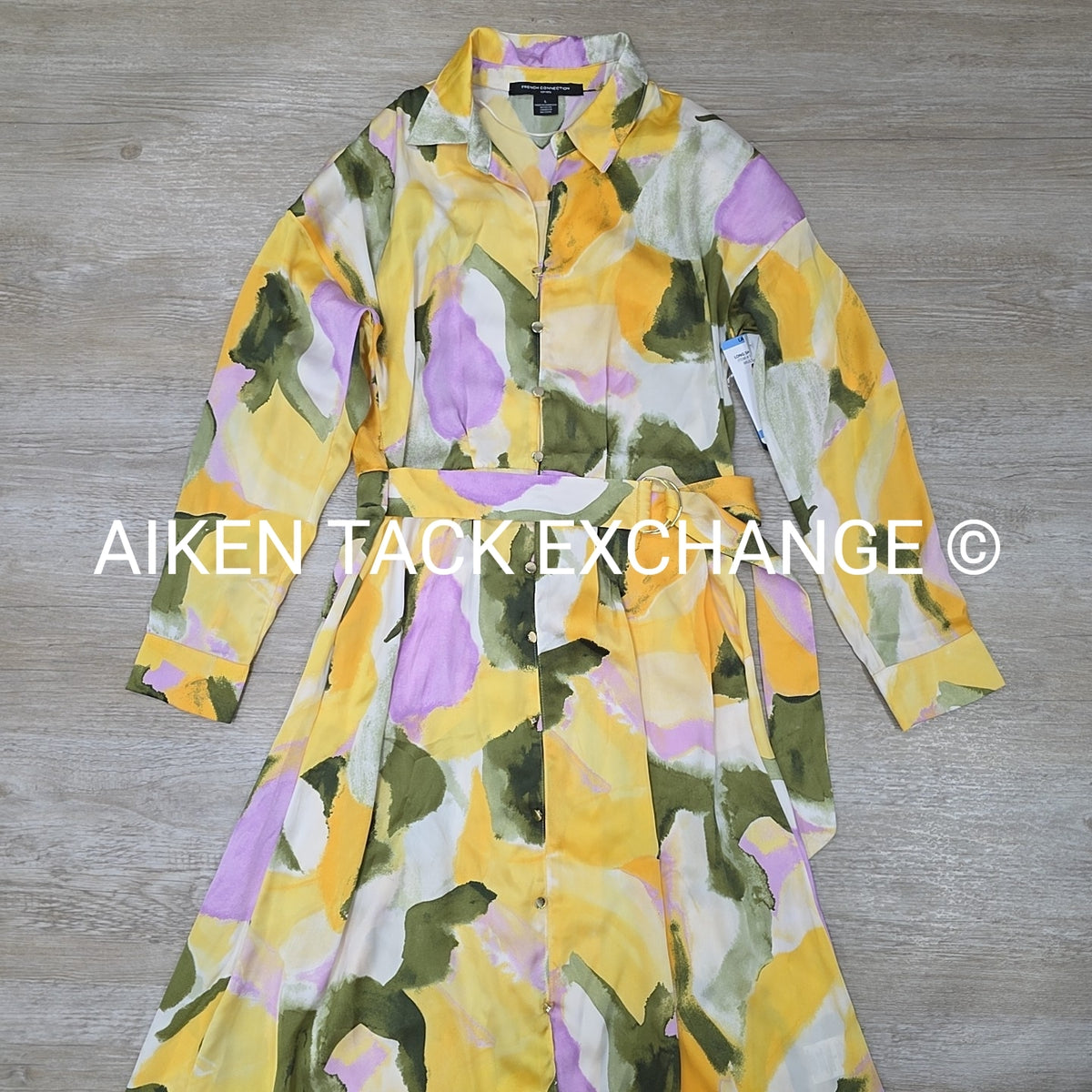 French Collection Long Shirt Dress, Size Large