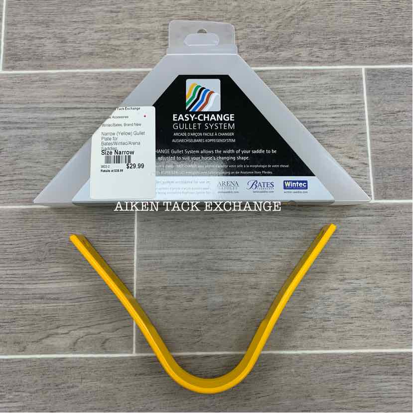 Narrow (Yellow) Gullet Plate for Arena, Bates & Wintec Saddles