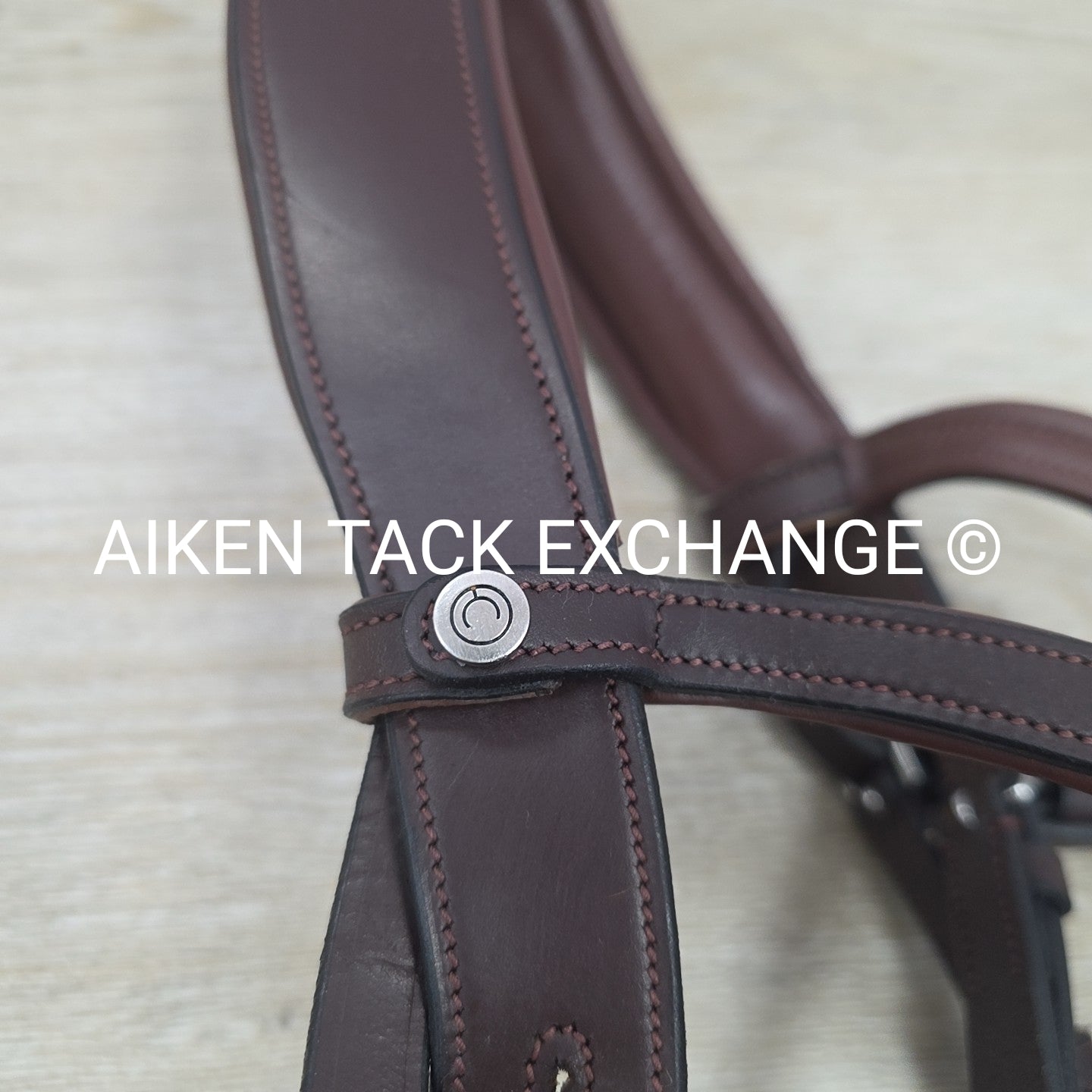 Montar Fair Bridle with Removable Flash, No Reins, Brown, Size Full