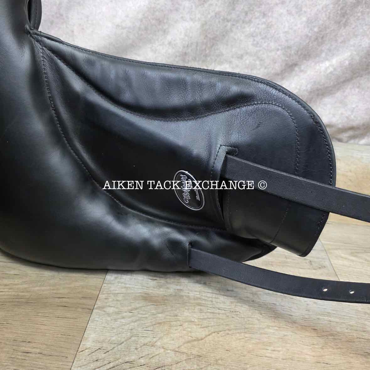 2015 Custom Saddlery Wolfgang Solo Monoflap Dressage Saddle, 17.5" Seat, Adjustable Tree, Wool Flocked Panels