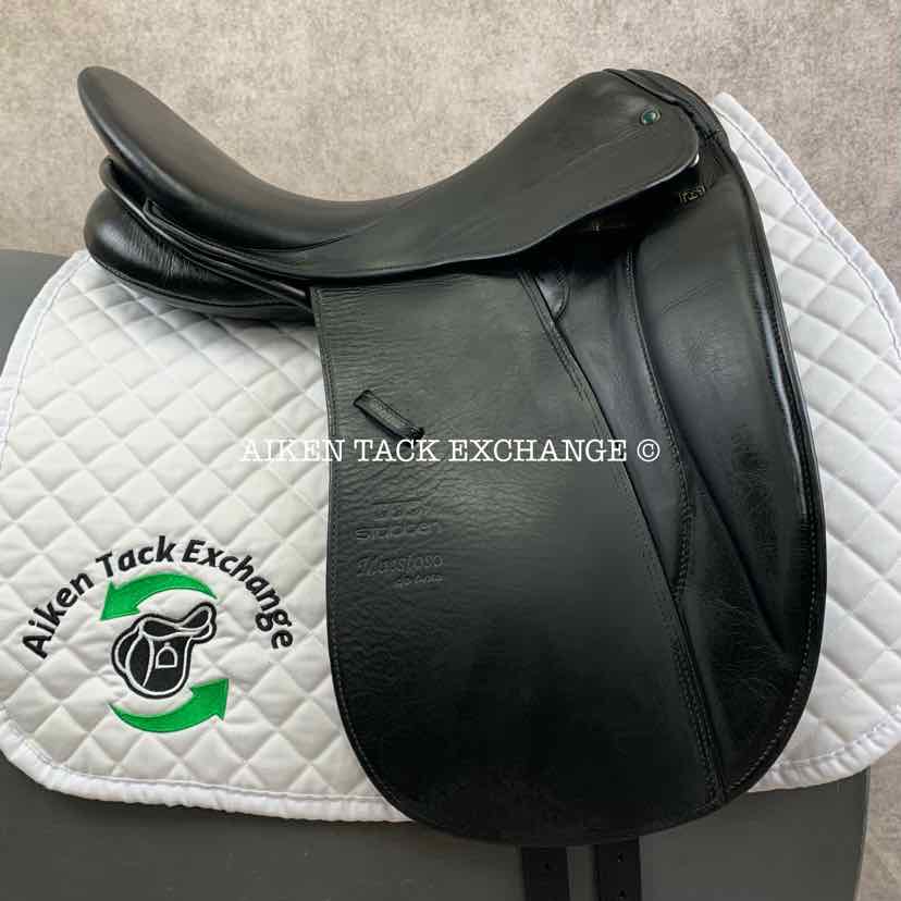 2006 Stubben Maestoso Deluxe Dressage Saddle, 18" Seat, 32cm Tree - W/XW, Wool Flocked Panels
