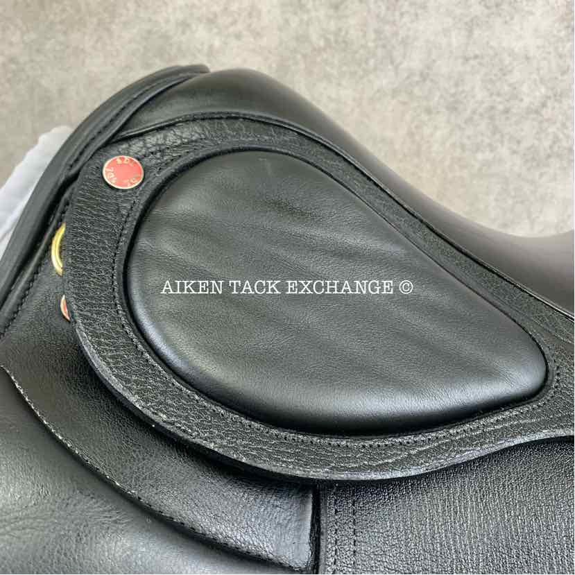 2023 SDL Lemke Buffalo Deluxe Dressage Saddle, 17.5" Seat, Medium Wide / Wide Tree, Wool Flocked Panels