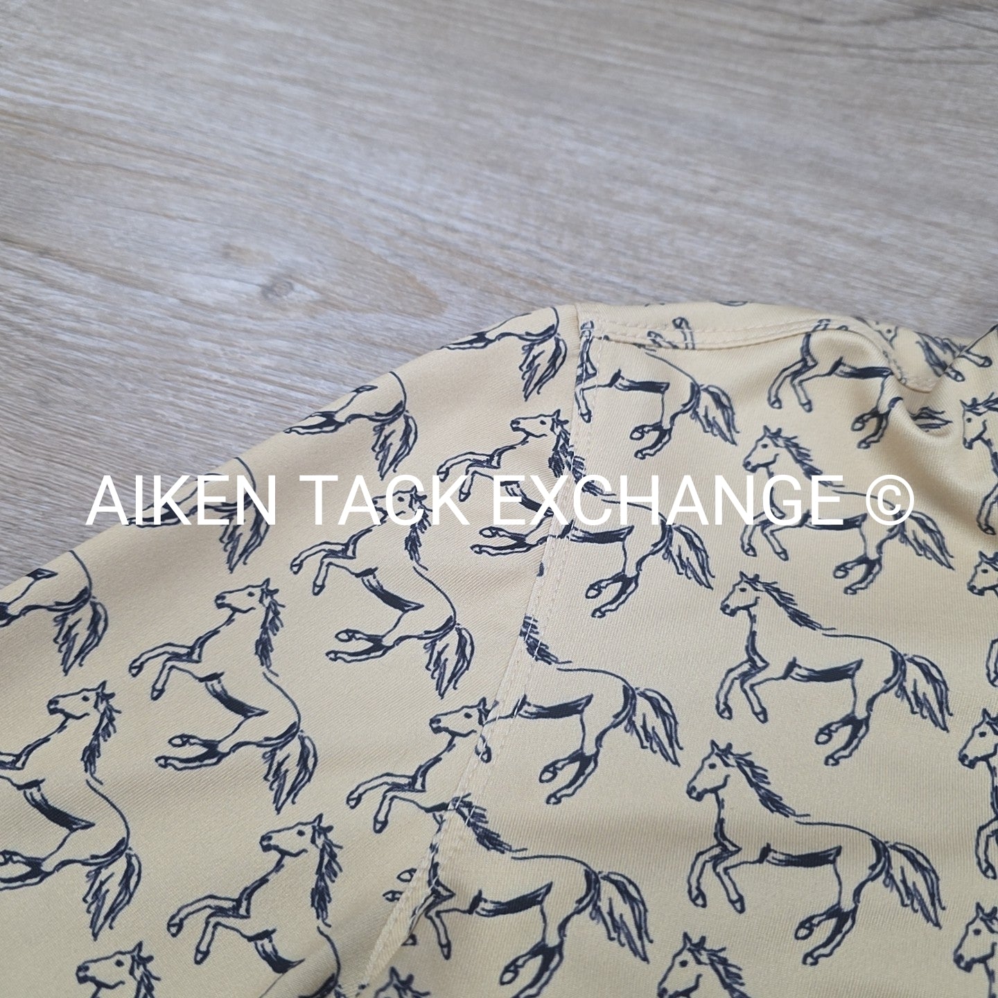 FITS Long Sleeve Winter Tech Shirt, Midnight Navy Horses, Women's Small