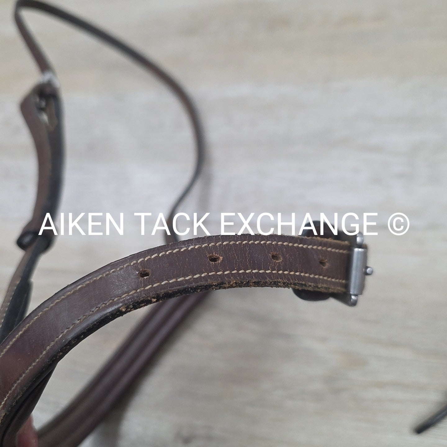 Fancy Stitched Square Raised Bridle, No Browband, No Reins, Size Cob