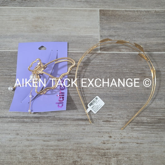 Claire's Hair Bundle - 1 Headband, 1 Claw Clip