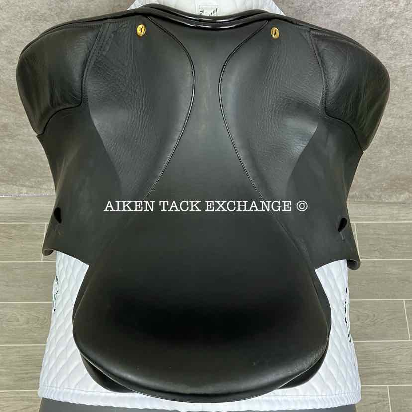 2013 Black Country Eloquence Dressage Saddle, 19" Seat, Extra Wide Freedom Hoop Tree, Wool Flocked Panels