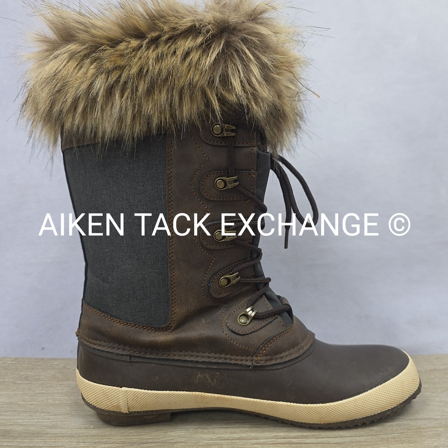 OEQ Canvas Fur Top Winter Boots, Women's 42 (11)