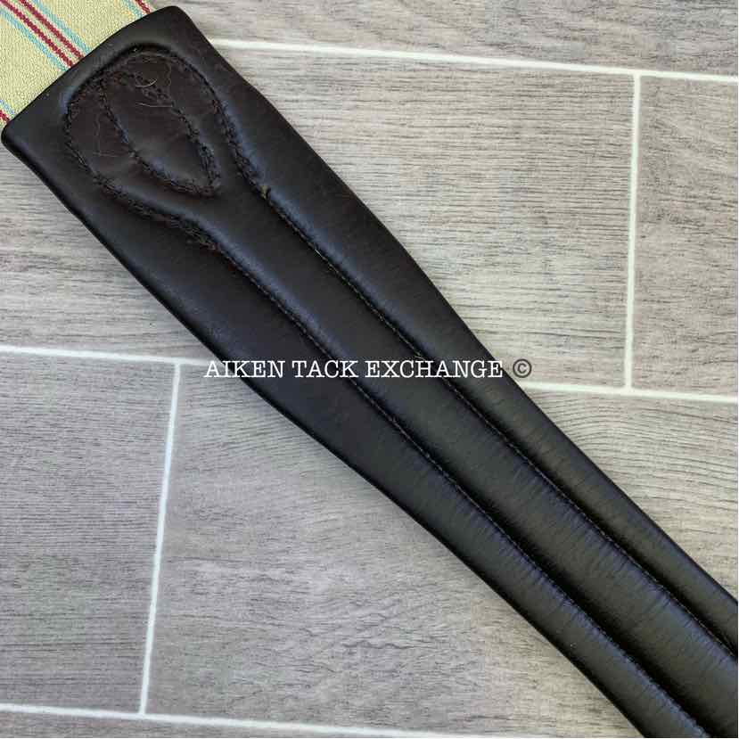CWD Hunter Classic Leather Girth with Double End Elastic, Brown, 50"