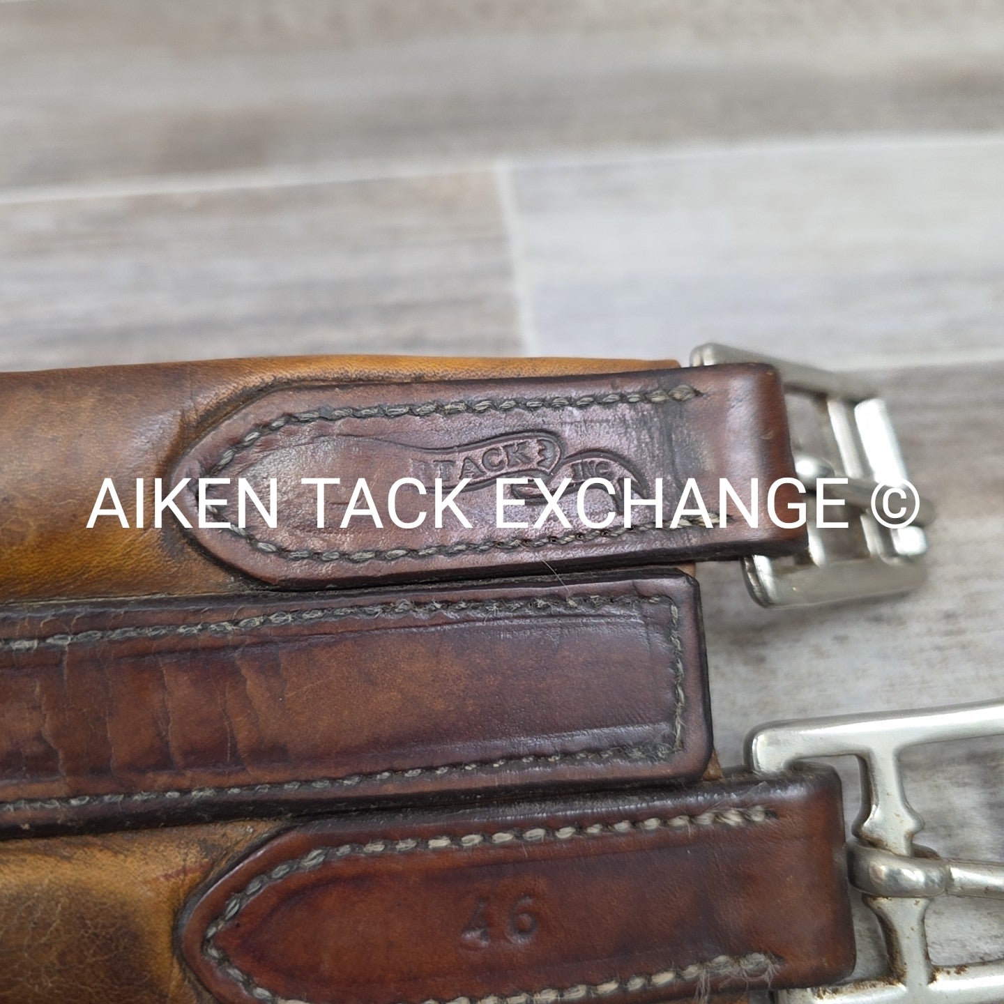 Mortack Girth with Double Elastic, Brown, 46"