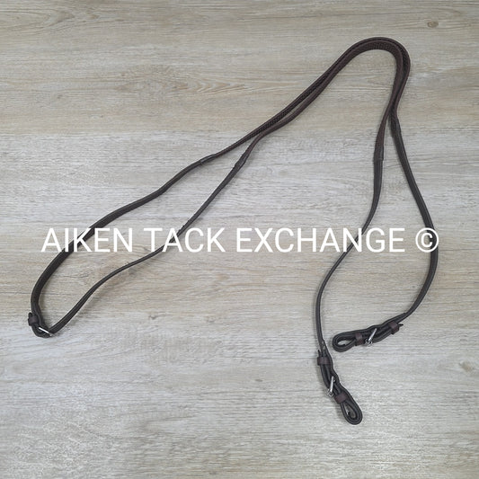 Nunn Finer Super Grip Soft Rubber Reins, Brown, 58"