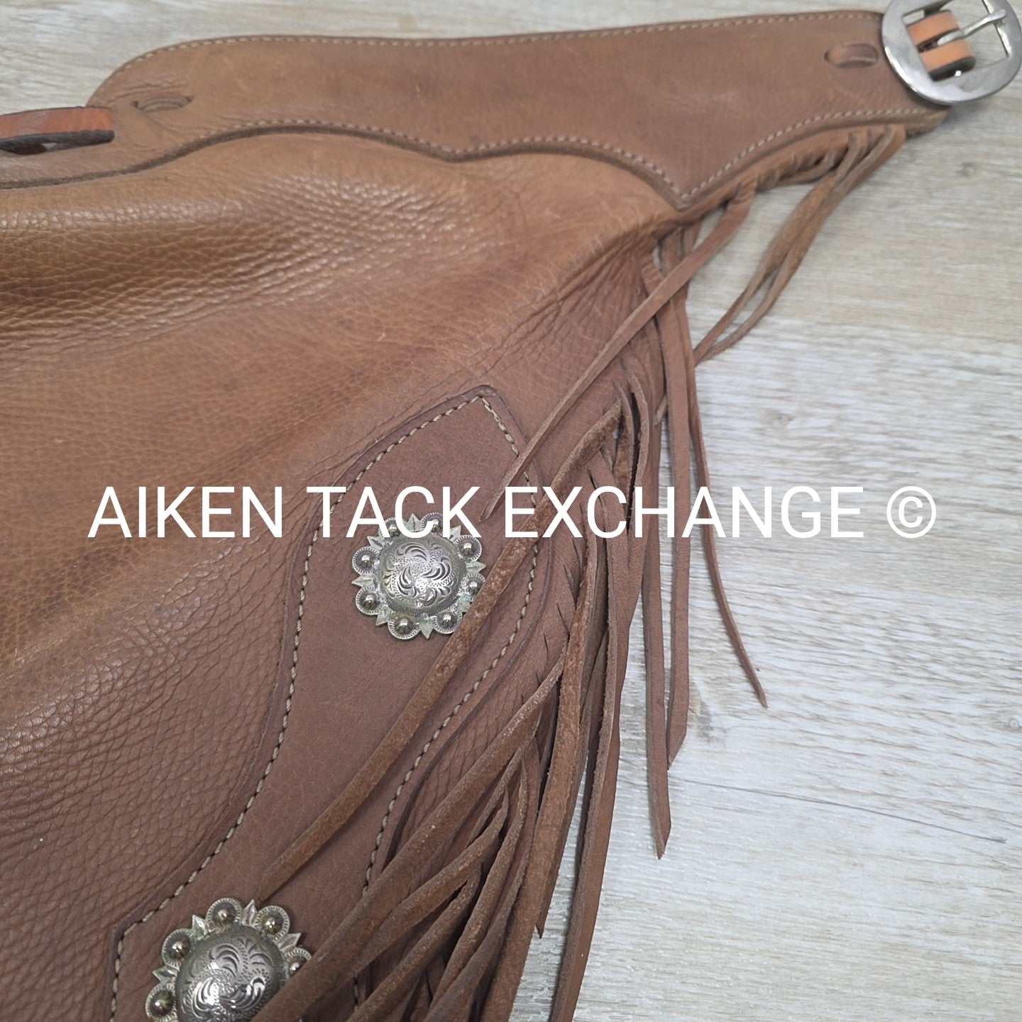 Dakota Territory Leather Fringe Chaps, S/M