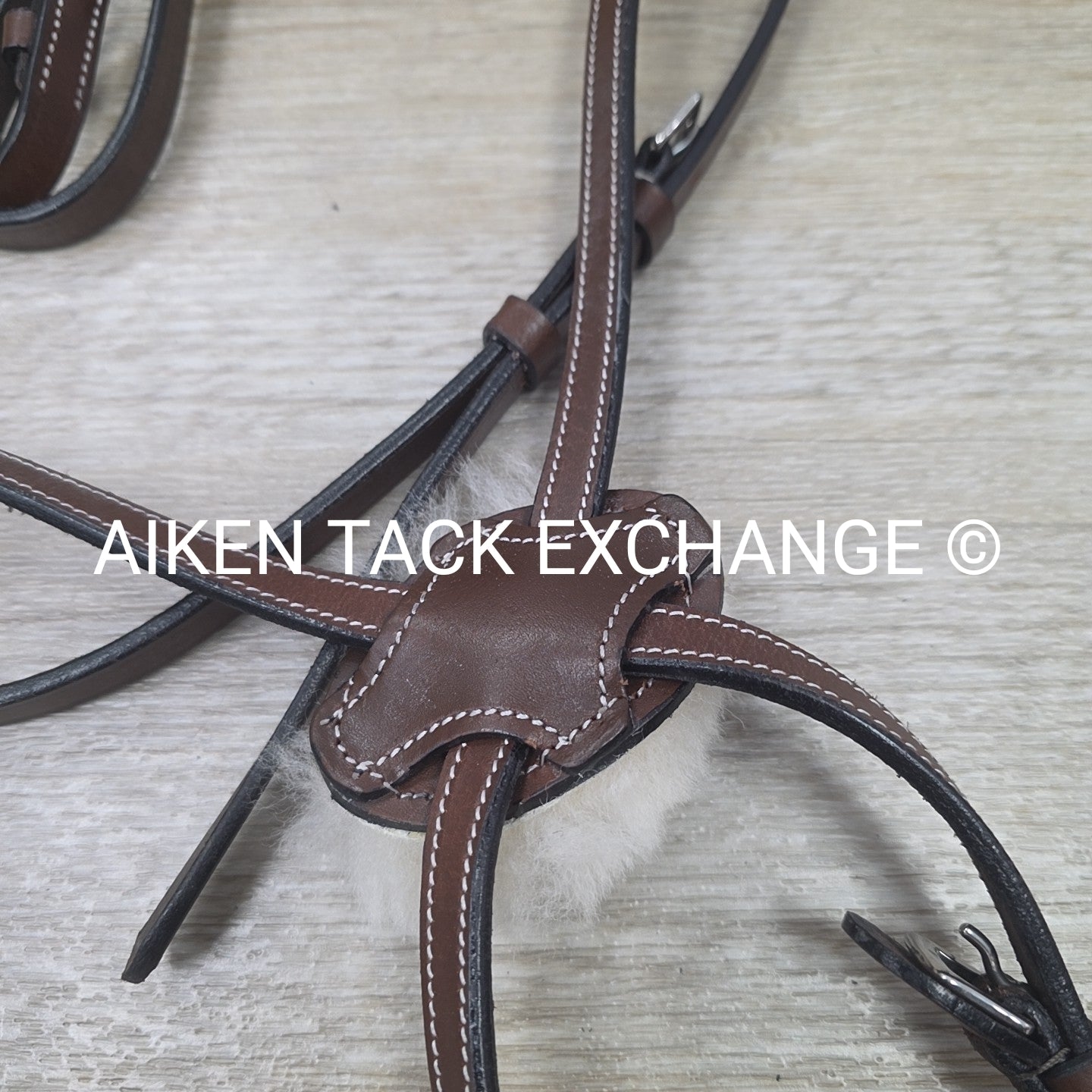 HDR Pro Mono Crown Figure 8 Bridle with Rubber Reins, Australian Nut, Oversize