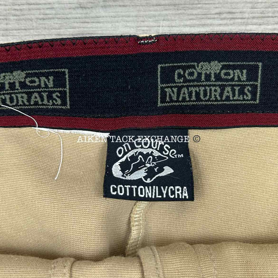 On Course Cotton Naturals Full Seat Breeches, Size 34