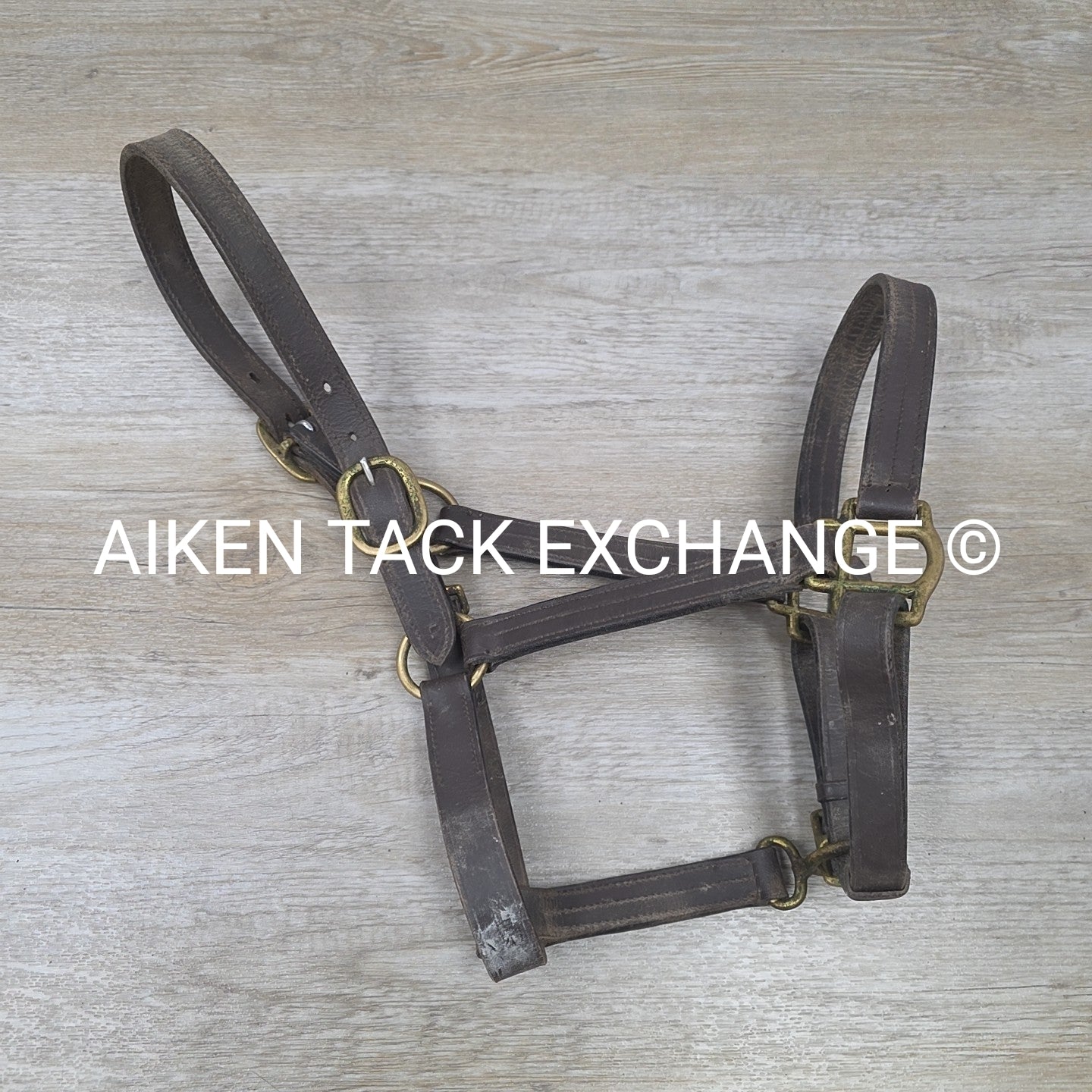 BARGAIN BUNDLE: 2 Leather Halters, Brown, Size Full