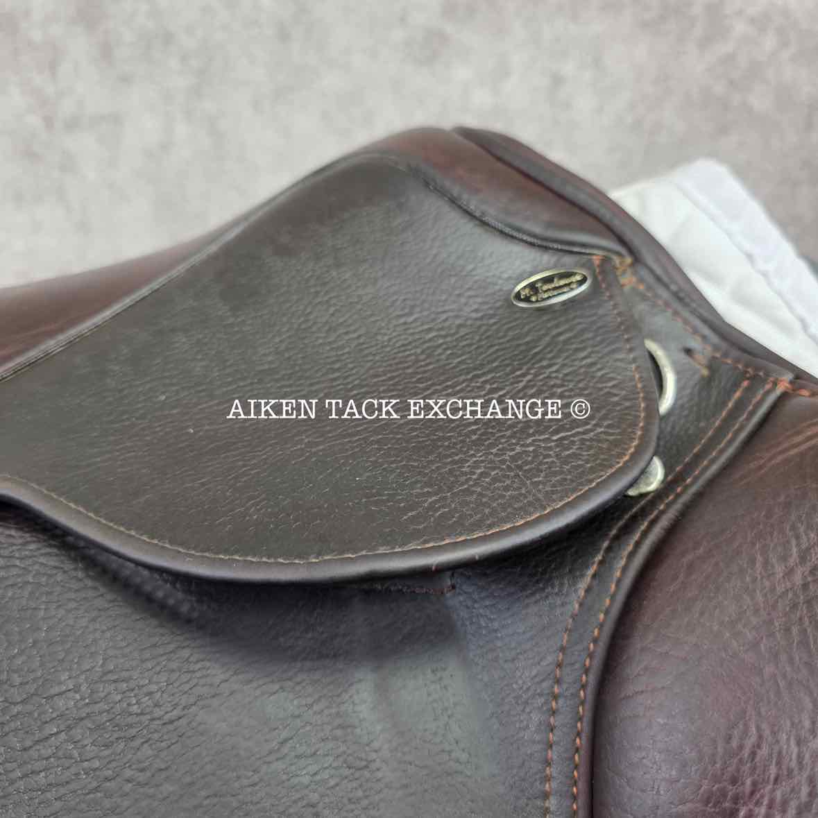 **SOLD** Marcel Toulouse Annice Platinum Genesis Close Contact Jump Saddle, 17" Seat, Adjustable Tree, Wool Flocked Panels