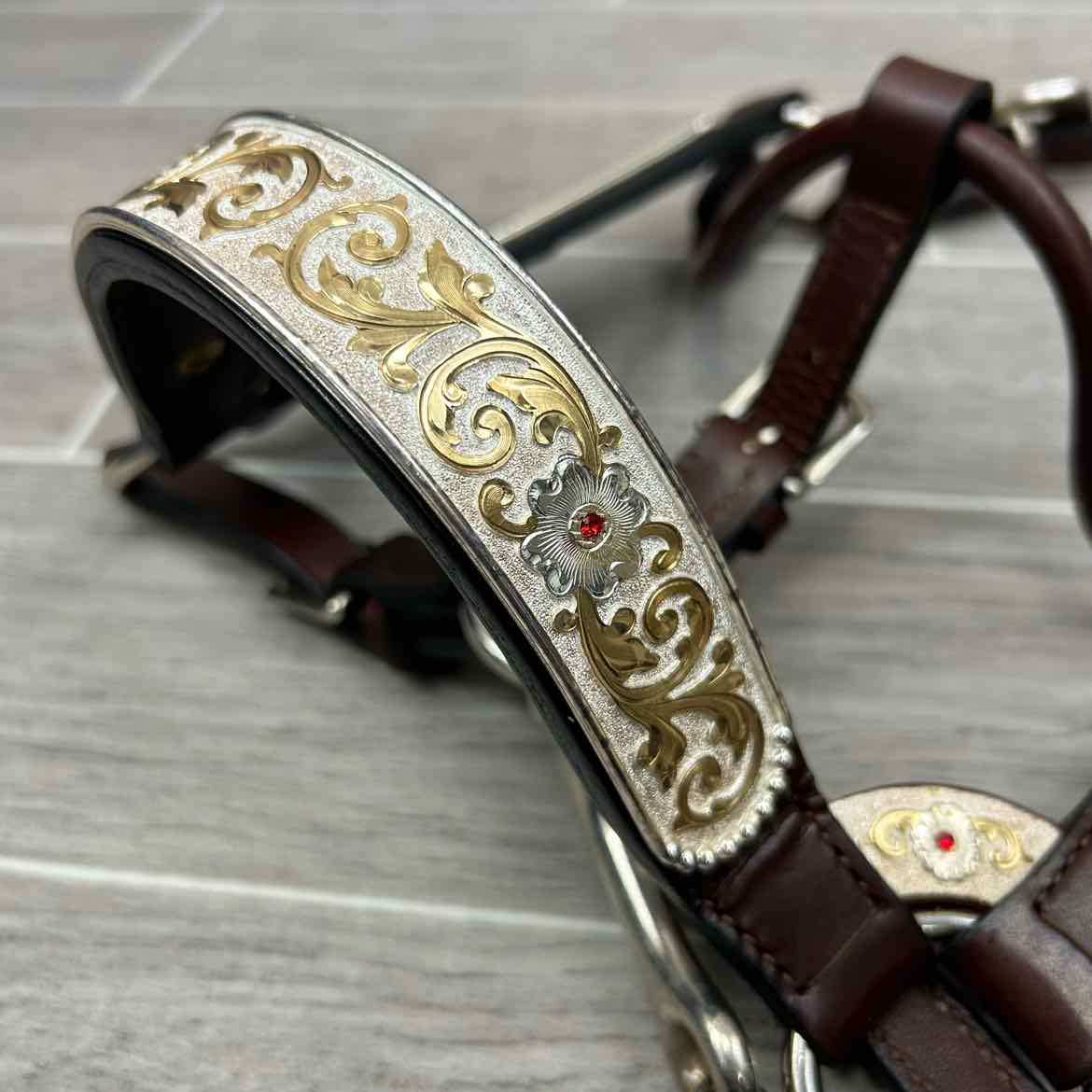 Kathy's Show Equipment #250 Santana Halter with Matching Leather Show Lead
