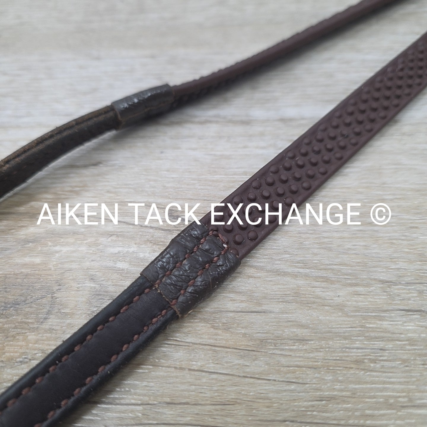 Nunn Finer Super Grip Soft Rubber Reins, Brown, 58"