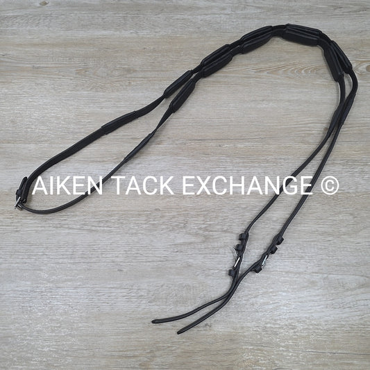 Correct Connect Intermittent Padded Reins, Black, 55"